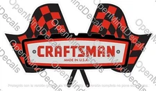 CRAFTSMAN TOOLS RACING STICKER DECAL MECHANIC TOOLBOX SIGN CHEST USA