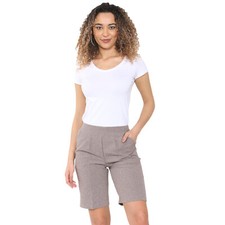 LADIES SHORTS HALF ELASTICATED WAIST WOMENS SUMMER SPORTS CASUAL BOTTOMS PANTS