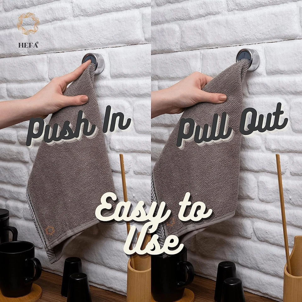 HEFA Toallero de Plato, Accesorios de Baño, Aparatos de Cocina y Gancho para Toallas Paquete de 4 Foto 2 de 4