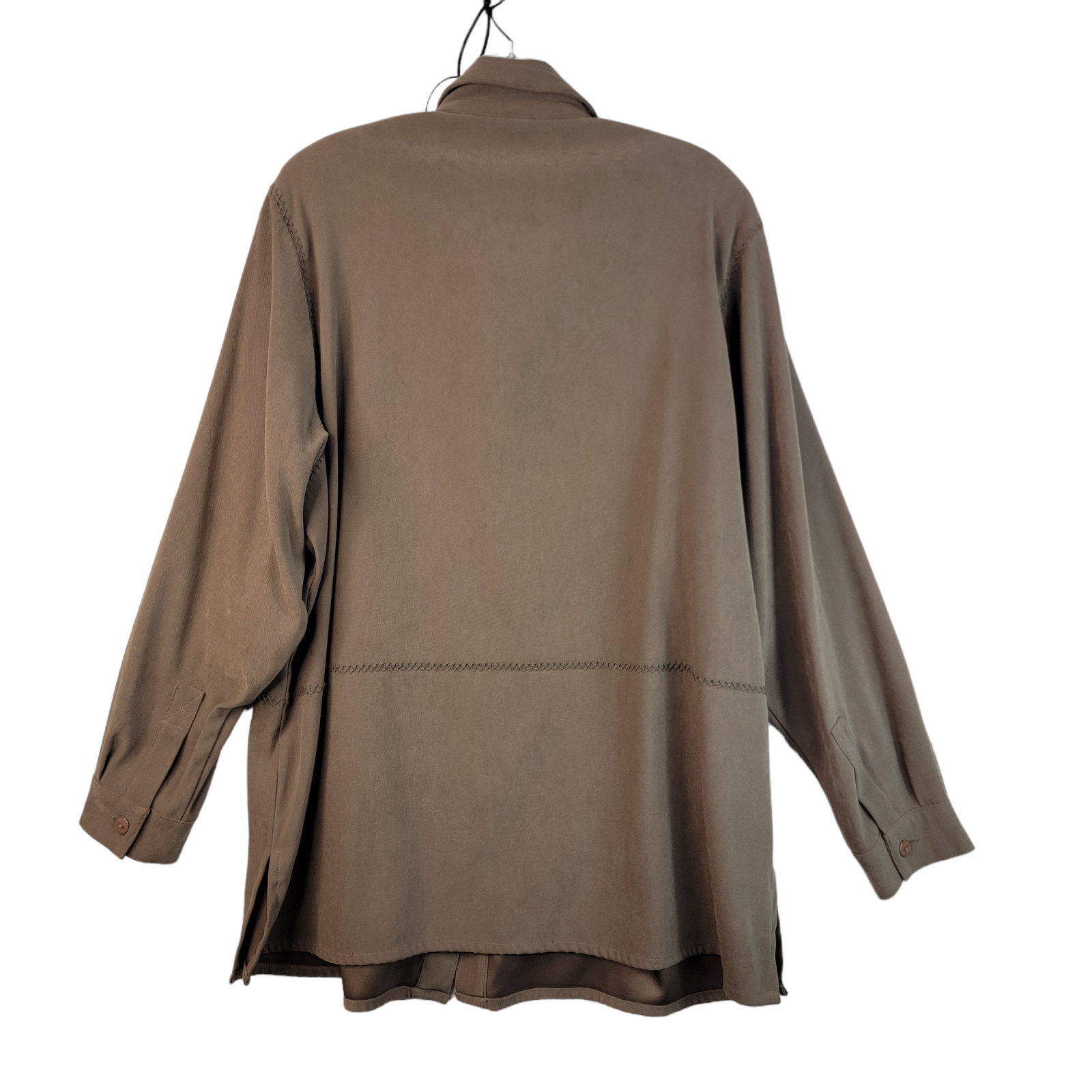 TanJay Womens Brown Button Front Jacket Long Slee… - image 2