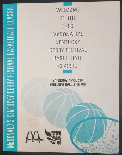 1990 Kentucky Derby Basketball Classic Program Jamal Mashburn, Anfernee Hardaway - Picture 1 of 3