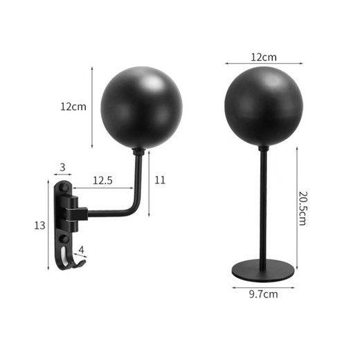 Motorcycle Helmet Rack Holder Hat Display Stand Wall Mount Hook Hanger 180° NEW - Picture 20 of 20