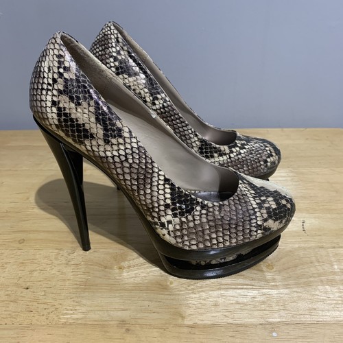 Bonnibel Pumps beige Schlangenleder (PU) Reggie-3 5" Stilettoabsatz mit 2" Plateau 8
