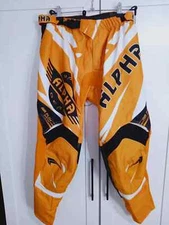 Alpha Cycle Gear Pants Mens Padded Orange Racing Motorcycle Moto