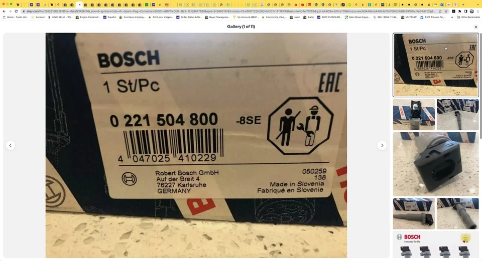 4 个点火线圈带火花塞连接器 BOSCH 适用于宝马 MINI 0221504800 — 第 2/4 张图片