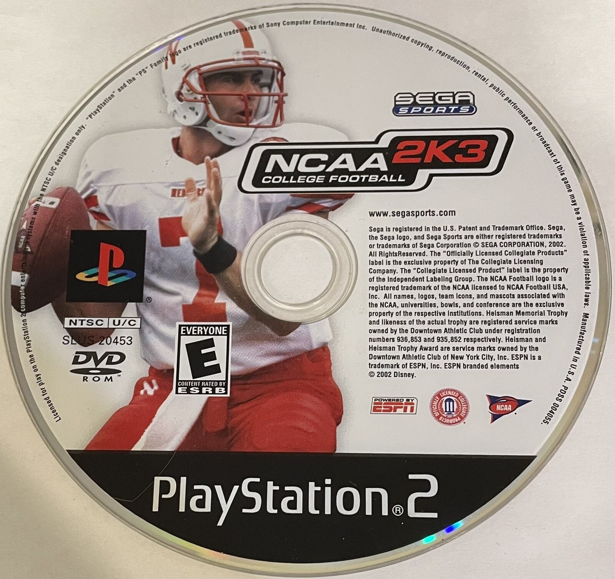 NCAA College Football 2K3 (Sony PS2) DISC ONLY | NO TRACKING M2542 