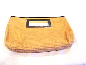 michael kors straw clutch bag