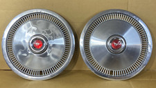 65-66 Ford Mustang 14 Hubcap Wheel Cover Stainless Red Pony Original Pair Of 2