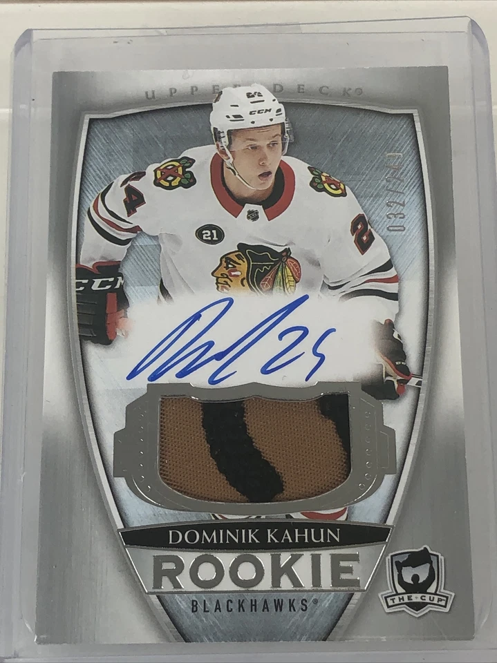 2018-19 The Cup Rookie Dominik Kahun LOGO Patch Auto Rookie /249 RPA RC OILERS - Image 4 of 4