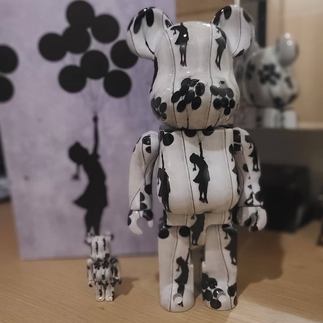 Be@rbrick Bearbrick Banksy Flying Balloons Girl 100% 400% Set | eBay