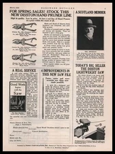1928 Mr. Grierson Hamden Tool Store Glasgow Scotland Photo Disston Saws Print Ad