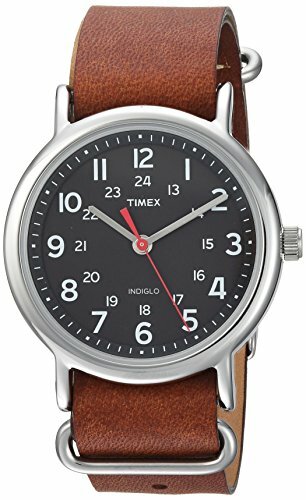 Weekender 38mm Quarz Analog Uhr mit Lederarmband, braun (Modell: TW2R63100) - Bild 1 von 6