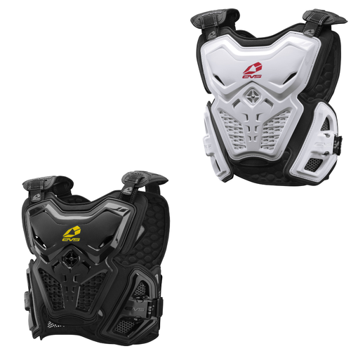 New EVS F2 Youth Kids Black White Chest Roost Protector Offroad