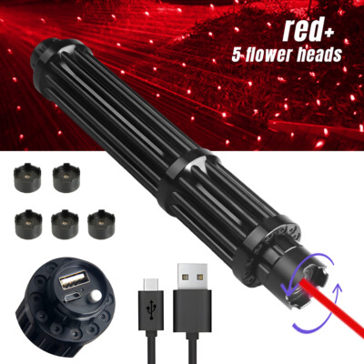 Watt Adjustable High Power Red Burning Laser Pointer Visible Dot Torch Light