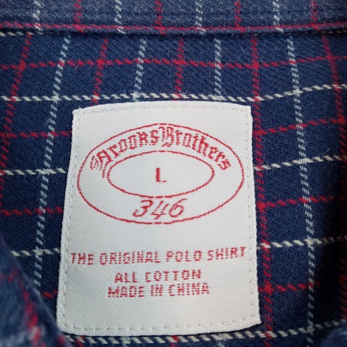 Chemise Brooks Brothers homme grande taille bleu rouge à carreaux manches longues boutonnée décontractée - Photo 5/8