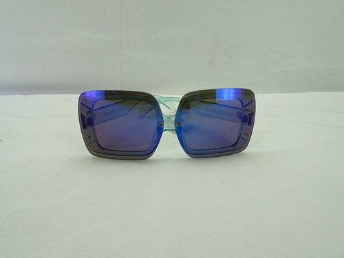 CrushEyes Sassafras Sunglasses, Crystal Blue, Blue Mirrored TF - Picture 2 of 5
