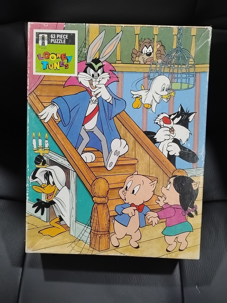 Vintage Looney Tunes Halloween 63 Piece Puzzle Rainbow Works 1990