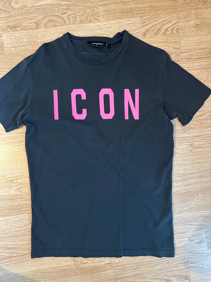 Dsquared2 Icon Print Black Mens T shirt