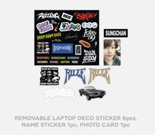 RIIZE RIIZING OFFICIAL SMTOWN MD PHOTOCARD + REMOVABLE LAPTOP DECO STICKER SET