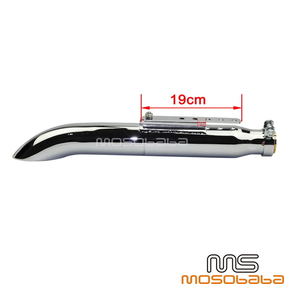 Tubo silenciador de escape Turn Out para Harley-Davidson Blackline CVO Dyna FLSTF FXSTB Foto 3 de 4