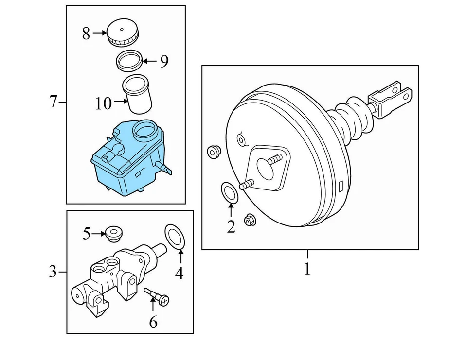 BMW 328I 1999-2000 - Depósito de líquido de frenos / tanque 6751589 Foto 4 de 4