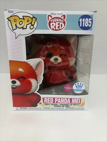 Funko POP! Disney Pixar Turning Red Red Panda Mei #1185 FE FLOCKED & VAULTED