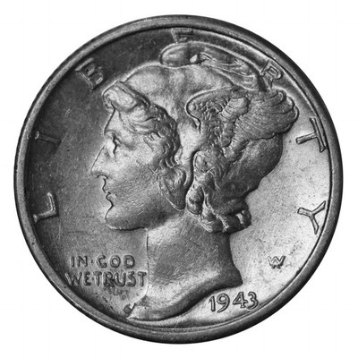 1943 -P Mecury Dime 10c 90% Silver US Coin *** Choice AU  (SP)