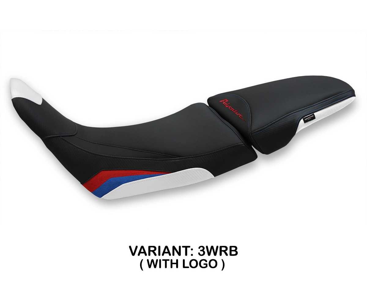 Seat cover Katerini White-Red-Blue+logo TPZ Honda AFRICA T 1100 ADV SP 2020 2023