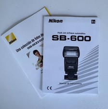 Nikon SB-600 Speedlight Camera Flash Instruction Manual / User Guide In Spanish