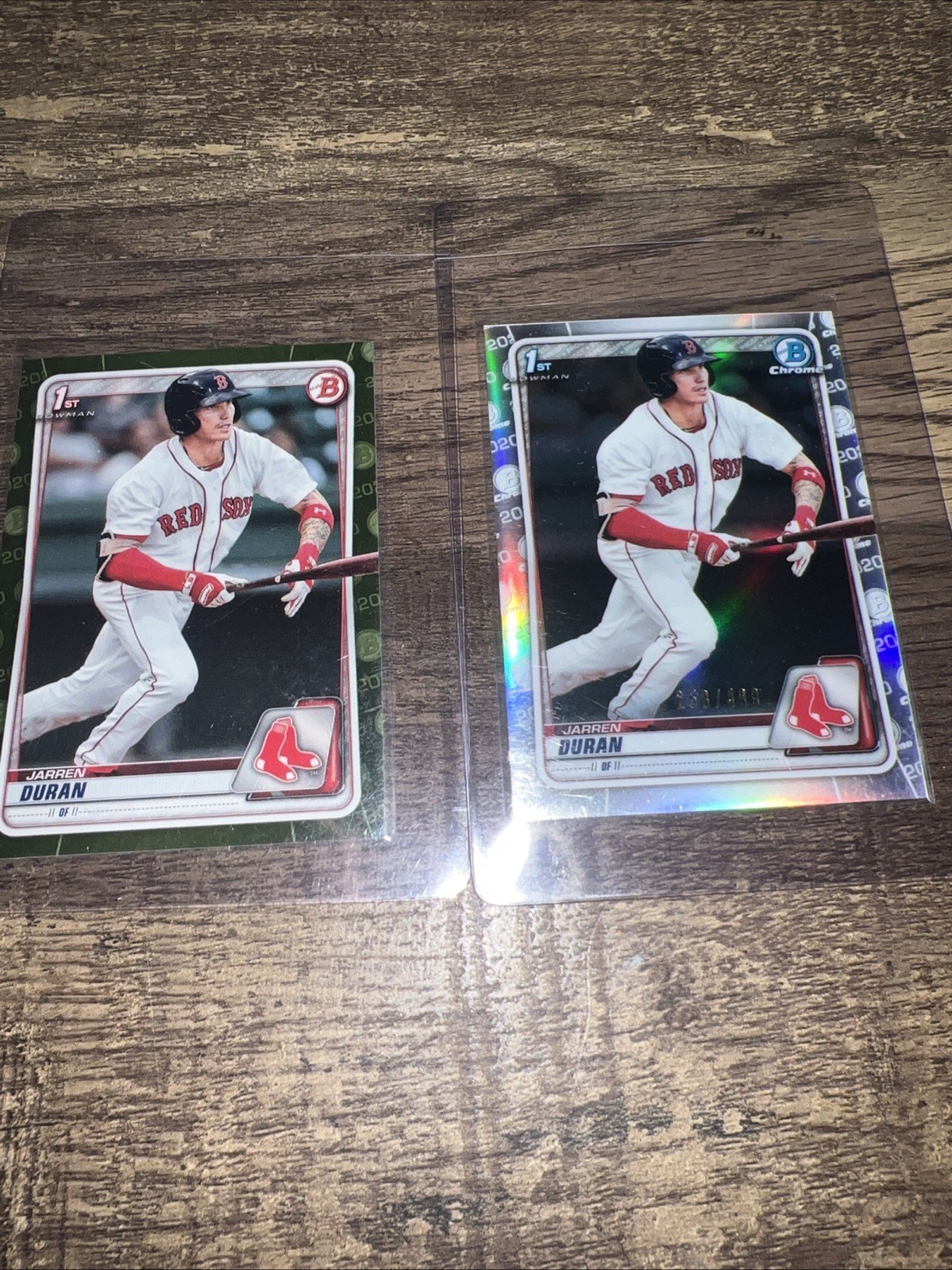 2020 Bowman - Chrome Prospects Jarren Duran #BCP-144 Refractor /499 (RC) + CAMO