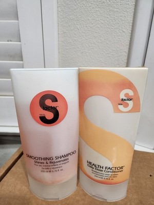 TIGI Smoothing Shampoo 6.76 oz/ Health Factor Conditioner 8.45oz DUO - NEW