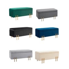 Sitzbank Eleganter Polsterbank mit Stauraum Truhenbank Refurbished