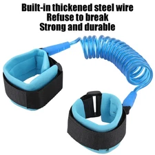 1.5m Blue Child Safety Harness Anti-Lost Wrist Link For Kids 1-10