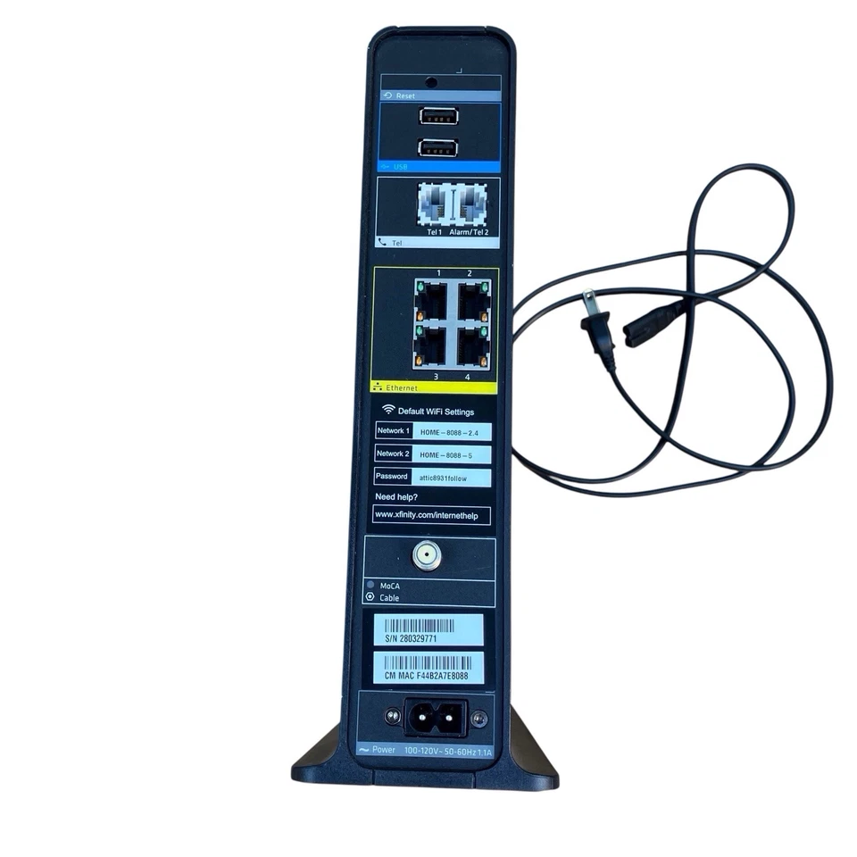 Xfinity XB3 Dual-Band DOCSIS 3.0 Wi-fi 802.11ac Cable Modem DPC3941T - TESTED - Image 3 of 4