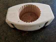 Vintage ancien Moule à Beurre  en bois neuf jamais servi pour motte de  125gr