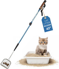Metal Cat Litter Scoop   Long Handle Cat Poop Scooper for Litter Box 41  , Heav