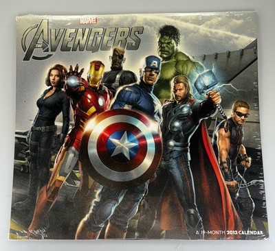 2013 Day Dream Marvel The Avengers 19-Month Wall Calendar - FACTORY SEALED