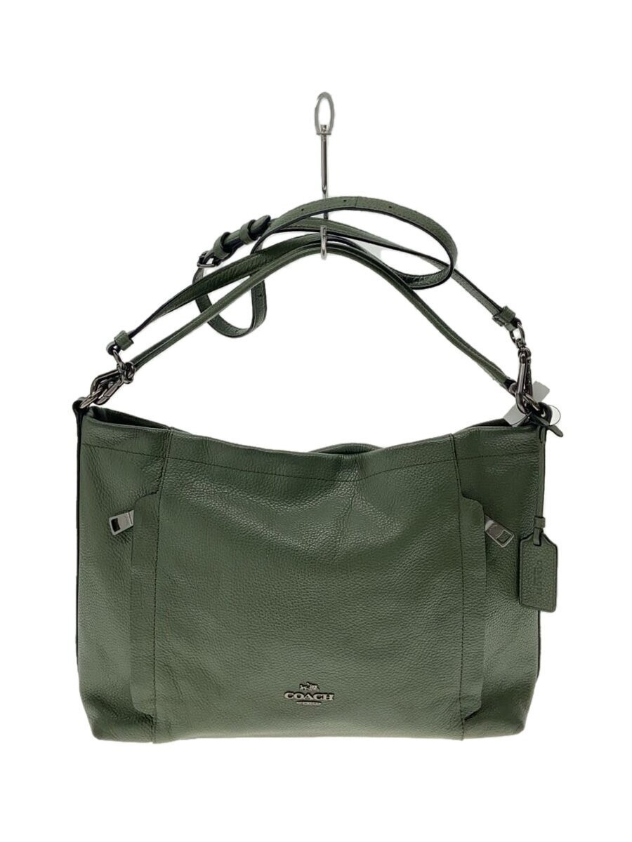 Authentic Coach Leather Shoulder Bag 8.5×23.5×32cm Pre-Owned