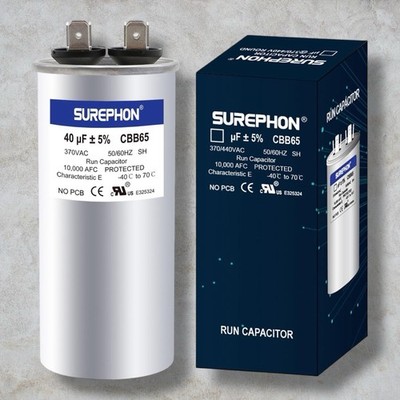 40+5 uF 40/5 MFD ±5% 370V/440VAC Dual Run Start CBB65B Capacitor Works for ...