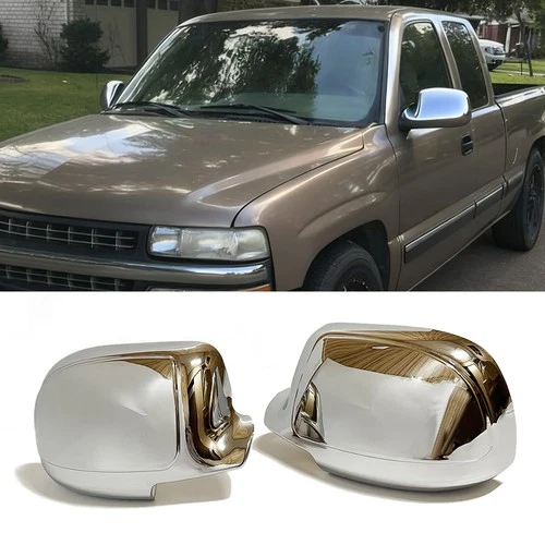 Chrome Side Door Full Mirror Add-on Covers Fit Chevy Silverado Sierra 1999-2006