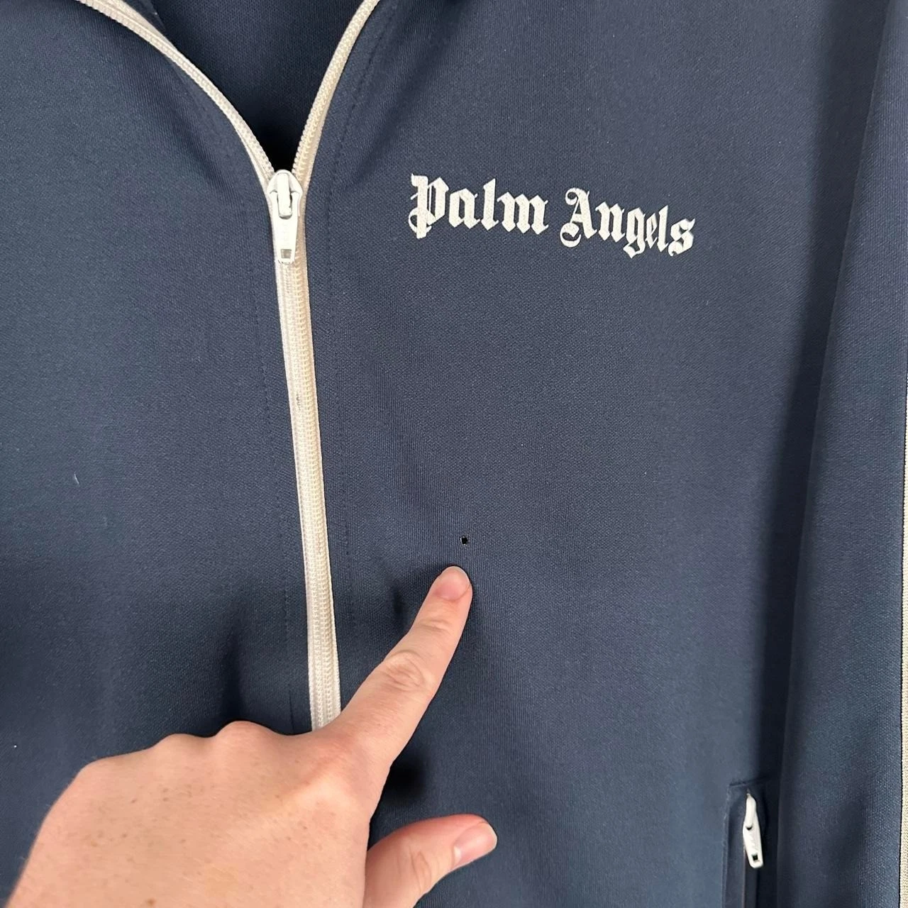 Palm Angels Classic Track Jacket Blue Full Zip Authentic Size Large image 5