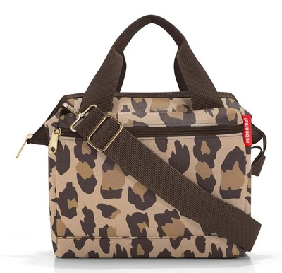 reisenthel Allrounder Cross Bag Umhängetasche Leo Macchiato beige dunkelbraun - Bild 1 von 3