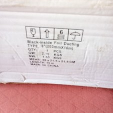 Black Inside Foil Ducting 10mtr Hydroponics Air Ducting