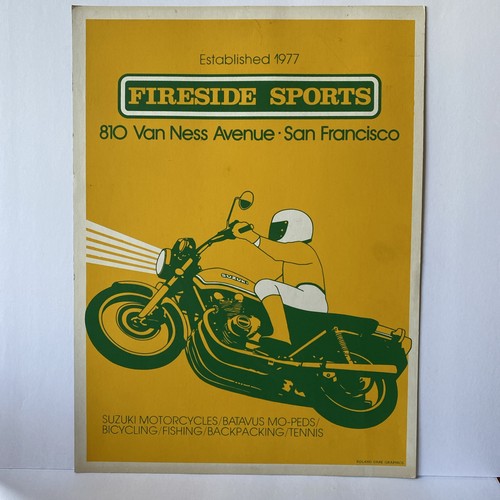 Vintage Fireside Sports San Francisco Suzuki & Batavus Dealership Poster