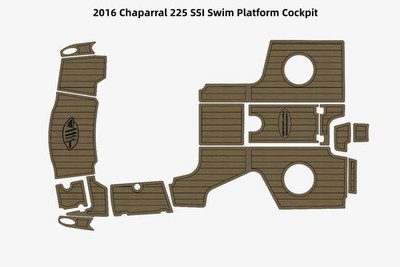 2016 Chaparral 225 SSI Swim Platform Cockpit Boat EVA Foam Faux Teak Deck Floor