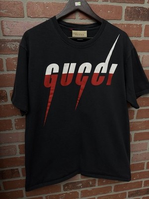 GUCCI ブレードロゴTシャツ ブラック XL Gucci Men's Short Sleeve T-Shirt Blade Logo Black Size XL
