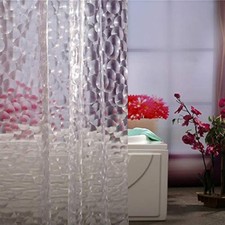 3D Bubbles Shower Curtain Liner,No Odors,Eco Friendly Clear 
