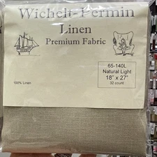 Wichelt Permin 32 Count 100% linen Natural Light 65-140 cross stitch khaki