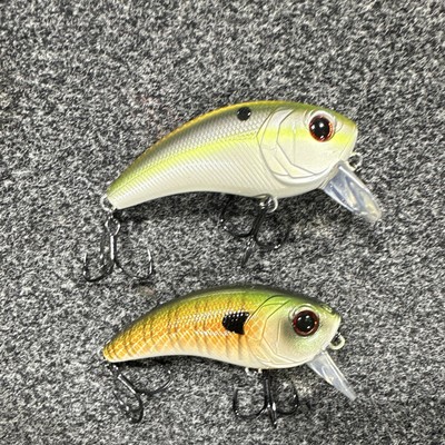 6th Sense Crush 50X Crankbait, 3 in, 1/2 oz, Green/Gold, 5 ft, 2Pk