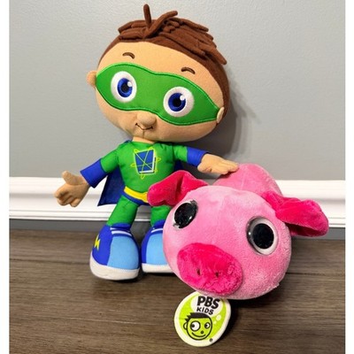 PBS Kids Super Why & Alpha Pig Plush Set Learning Curve Gund Stuffed Toys 2009